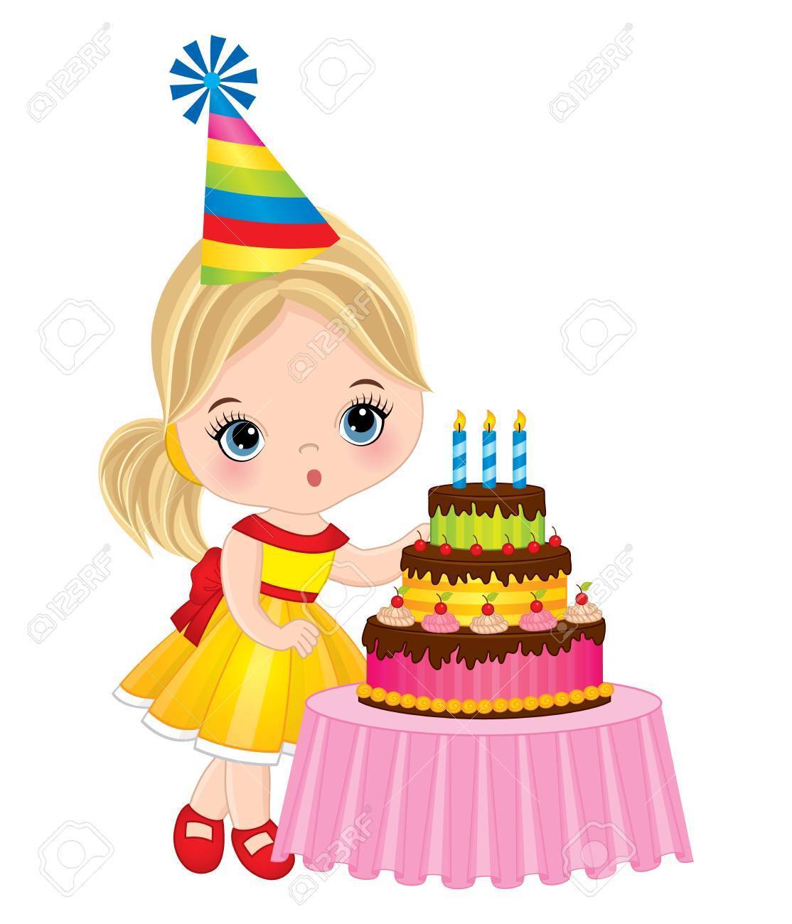 Girl with birthday cake clipart 5 » Clipart Portal.
