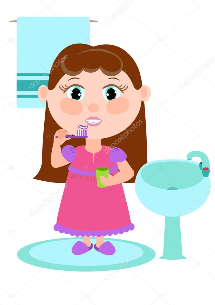 girl brushing teeth clipart 10 free Cliparts | Download images on ...