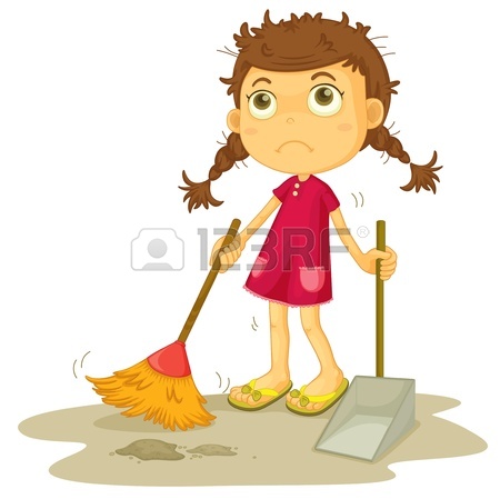 Girl Cleaning Clipart.