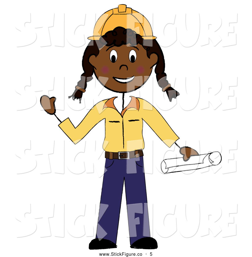 Female Construction Worker Clipart.