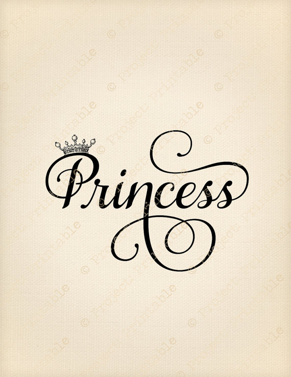Instant Download Printable PRINCESS & CROWN Baby Girl Fabric.
