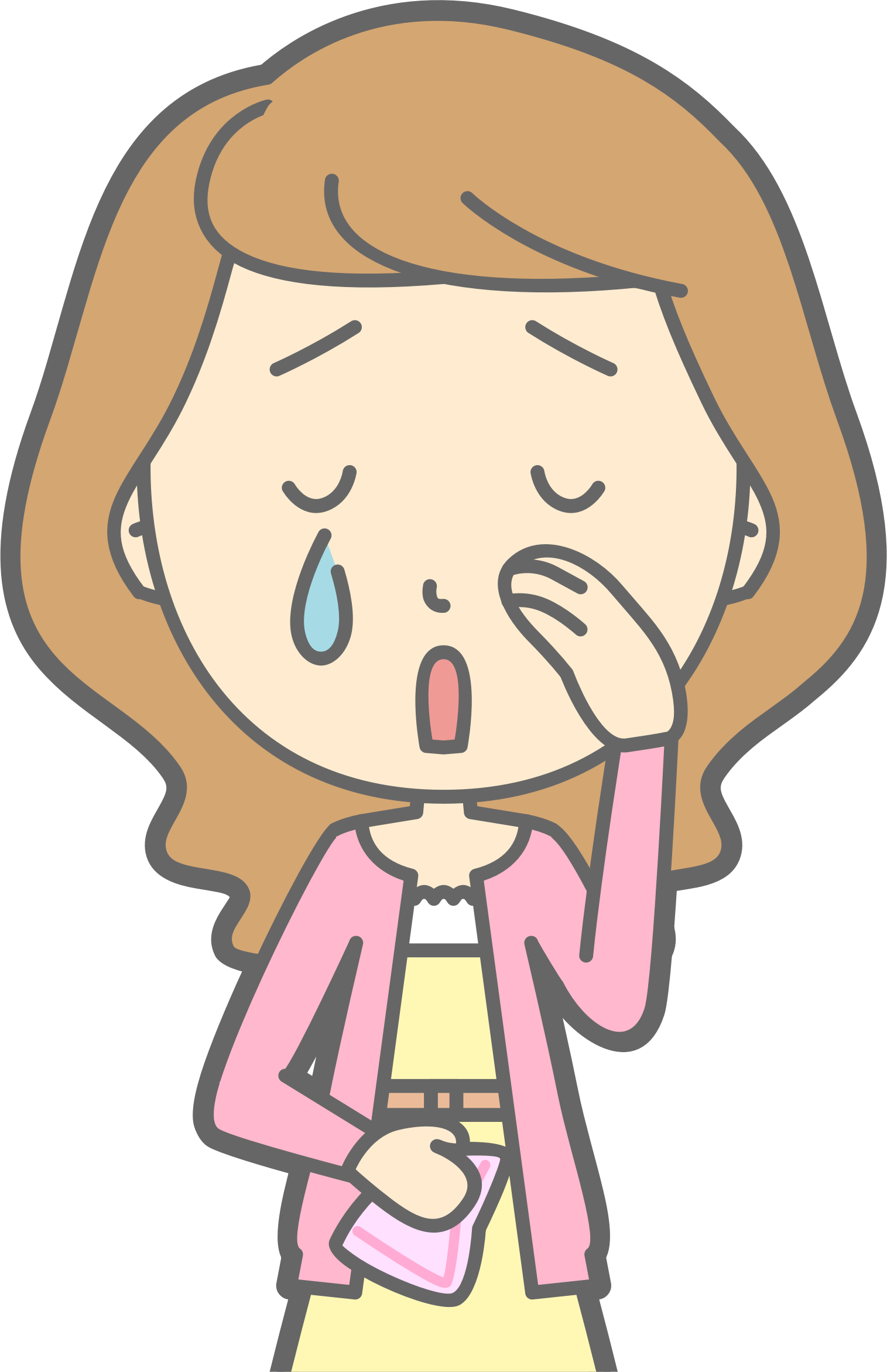 A Girl Crying Clip Art