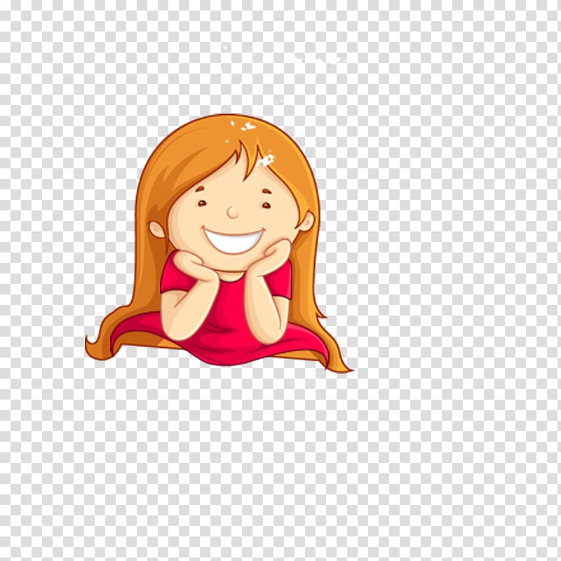 Cartoon Girl Drawing, little girl transparent background PNG.