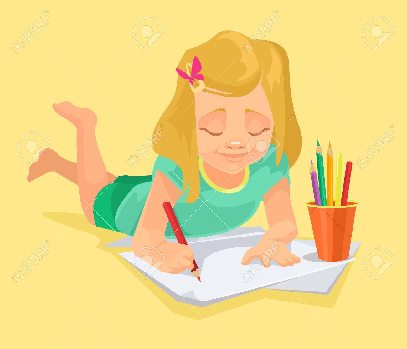 Girl drawing clipart 6 » Clipart Station.