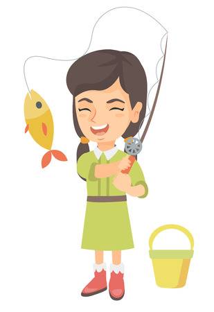 769 Girl Fishing Stock Vector Illustration And Royalty Free Girl.