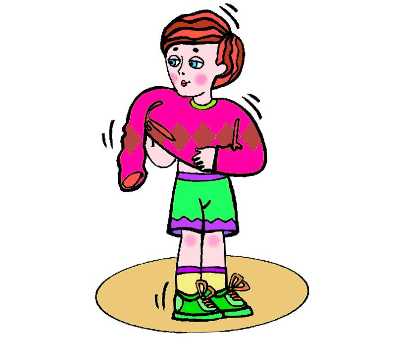 Get Dressed Clipart Girl with Sweater.