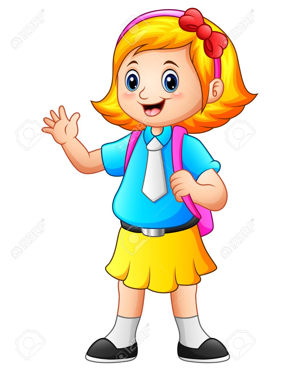 Girl go to school clipart 8 » Clipart Station.