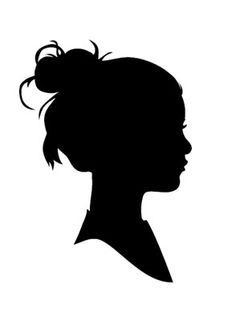 Girl Head Silhouette Clipart.