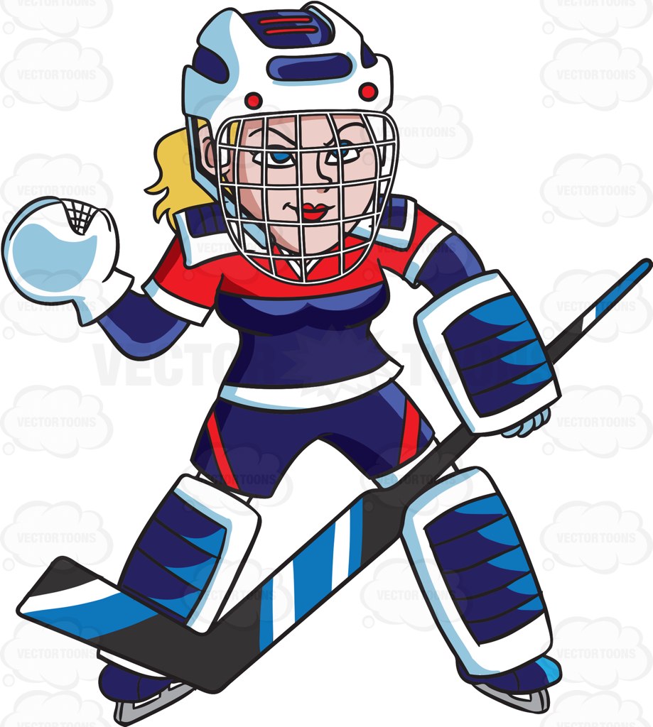 Ice hockey player woman 7 » Clipart Station.