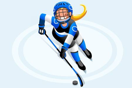 296 Girl Hockey Player Stock Illustrations, Cliparts And Royalty.