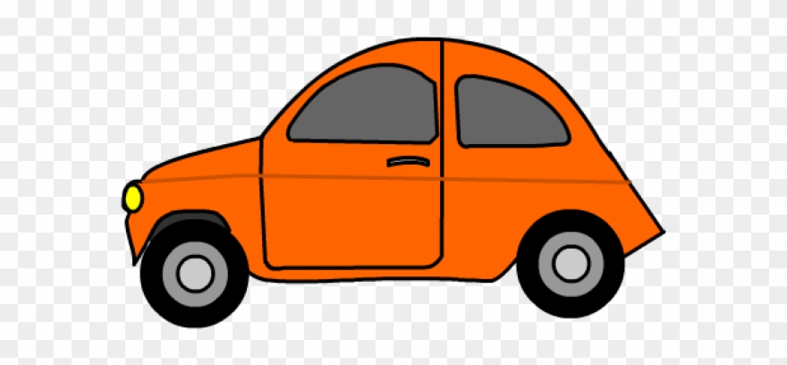 Driving Clipart Orange Car.