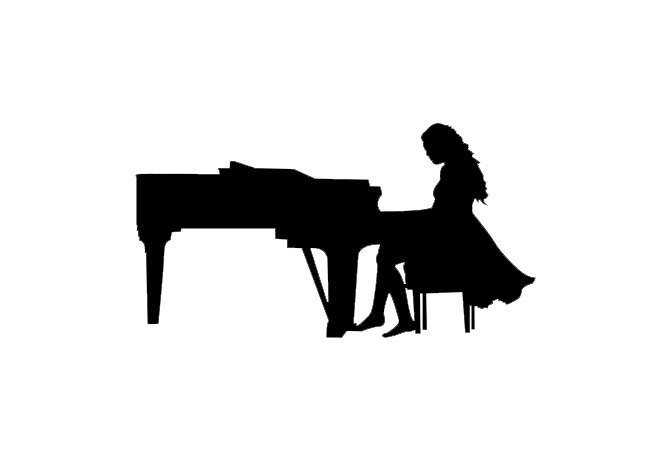 Girl playing piano.