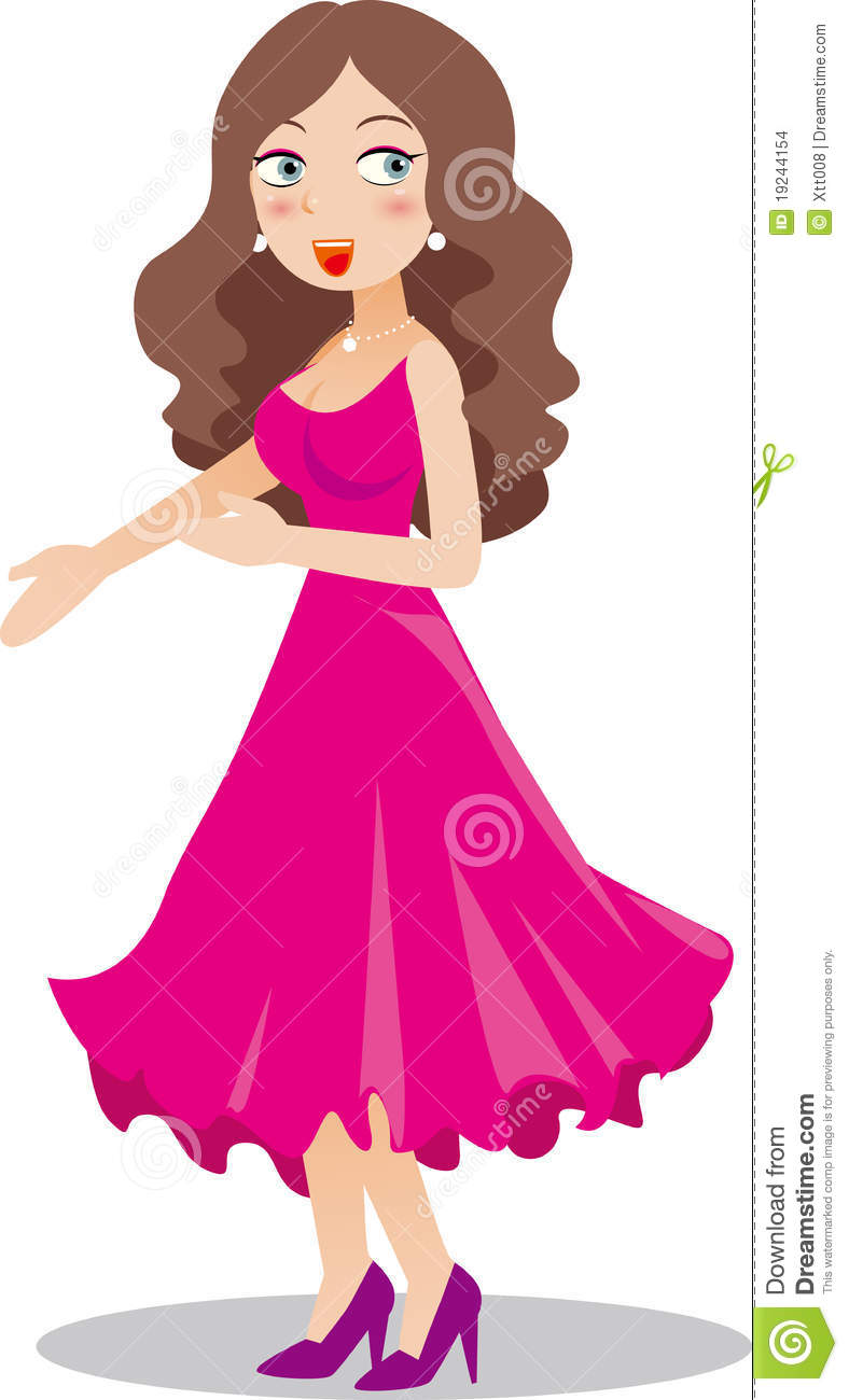 She have a new dress. Девушка в платье cartoon. Женские платье cartoon. Мультяшная девочка в розовом платье. Девочка модель в розовом платье на прозрачном фоне.