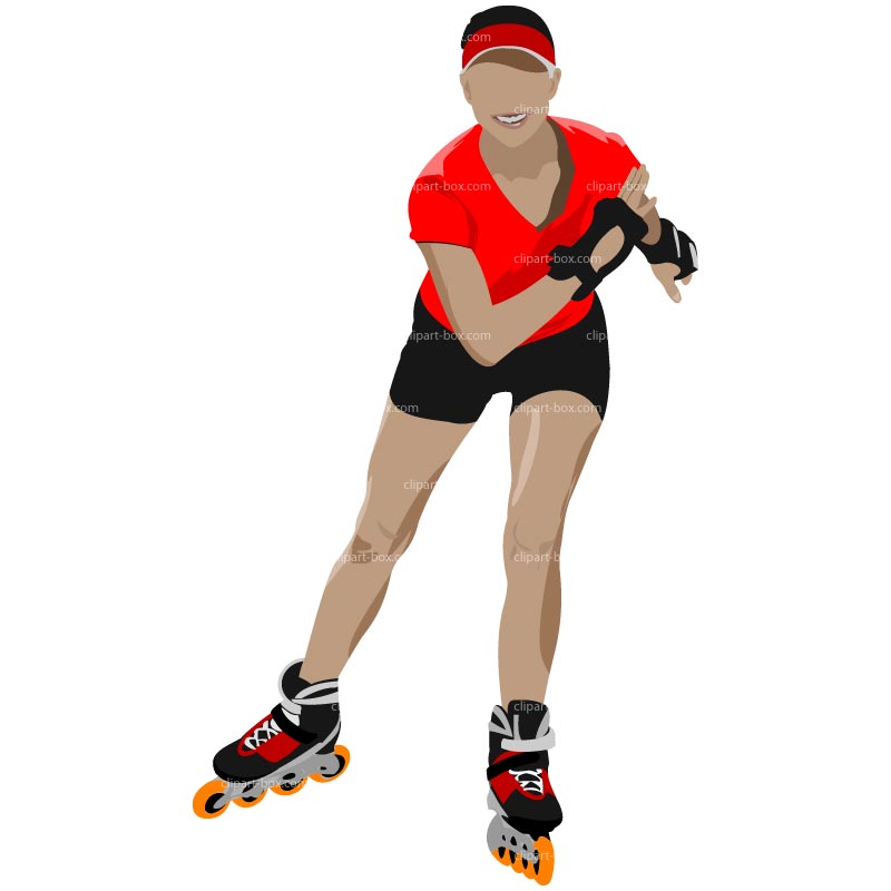 CLIPART ROLLERBLADE GIRL.