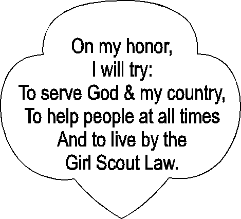 Girl Scout Law Promise Clipart.