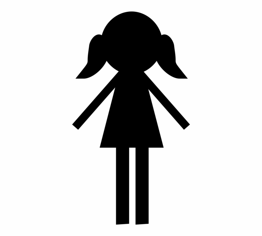 Silhouette Girl Child Woman Drawing.