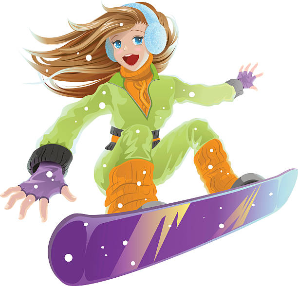 Best Girl Snowboard Illustrations, Royalty.