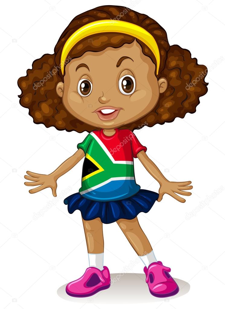 Clipart: south african flag.