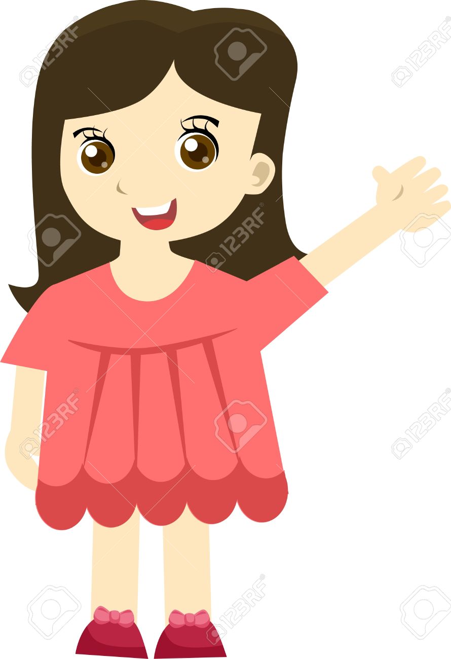 Girl waving clipart 2 » Clipart Station.