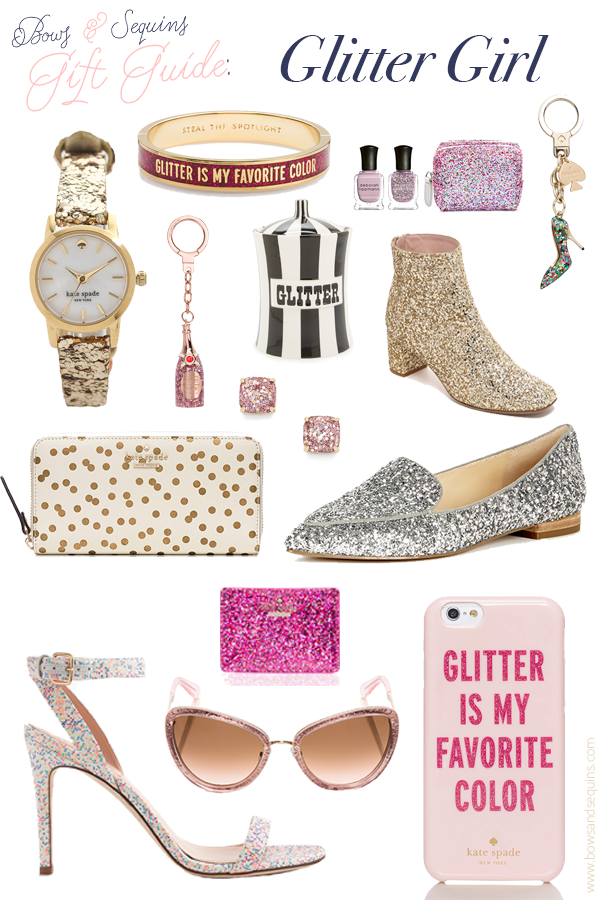 Gift Guide: Glitter Girl — bows & sequins.