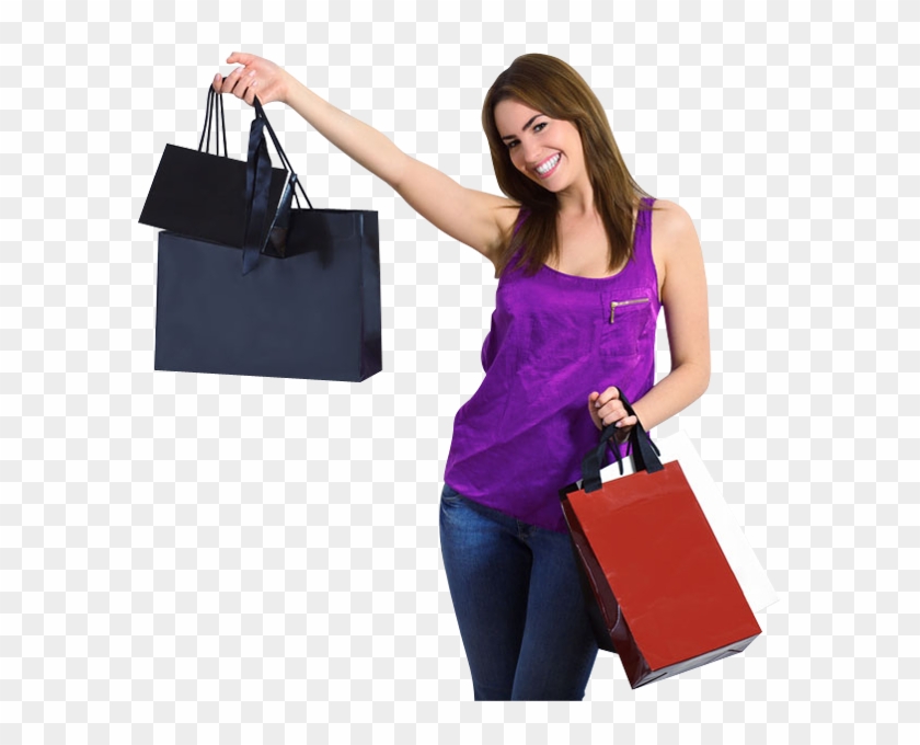 Girl With Shopping Bags Png Happy Girl Png Image.