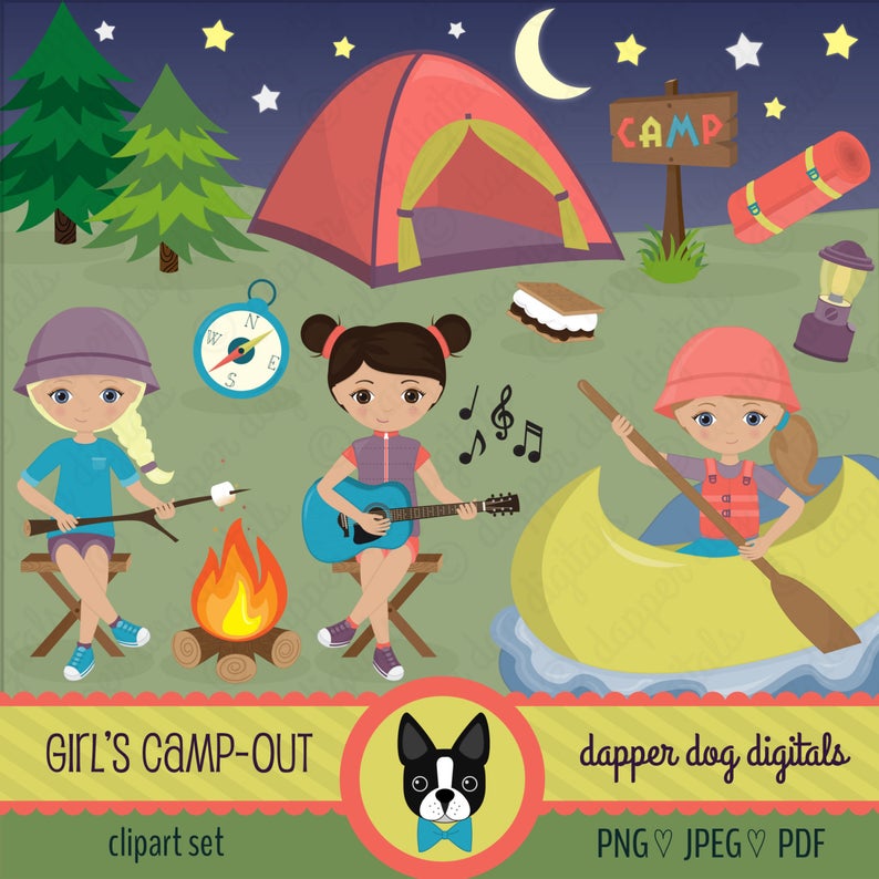 girls camping clipart 10 free Cliparts | Download images on Clipground 2023