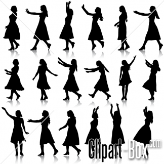 CLIPART GIRLS DANCING.