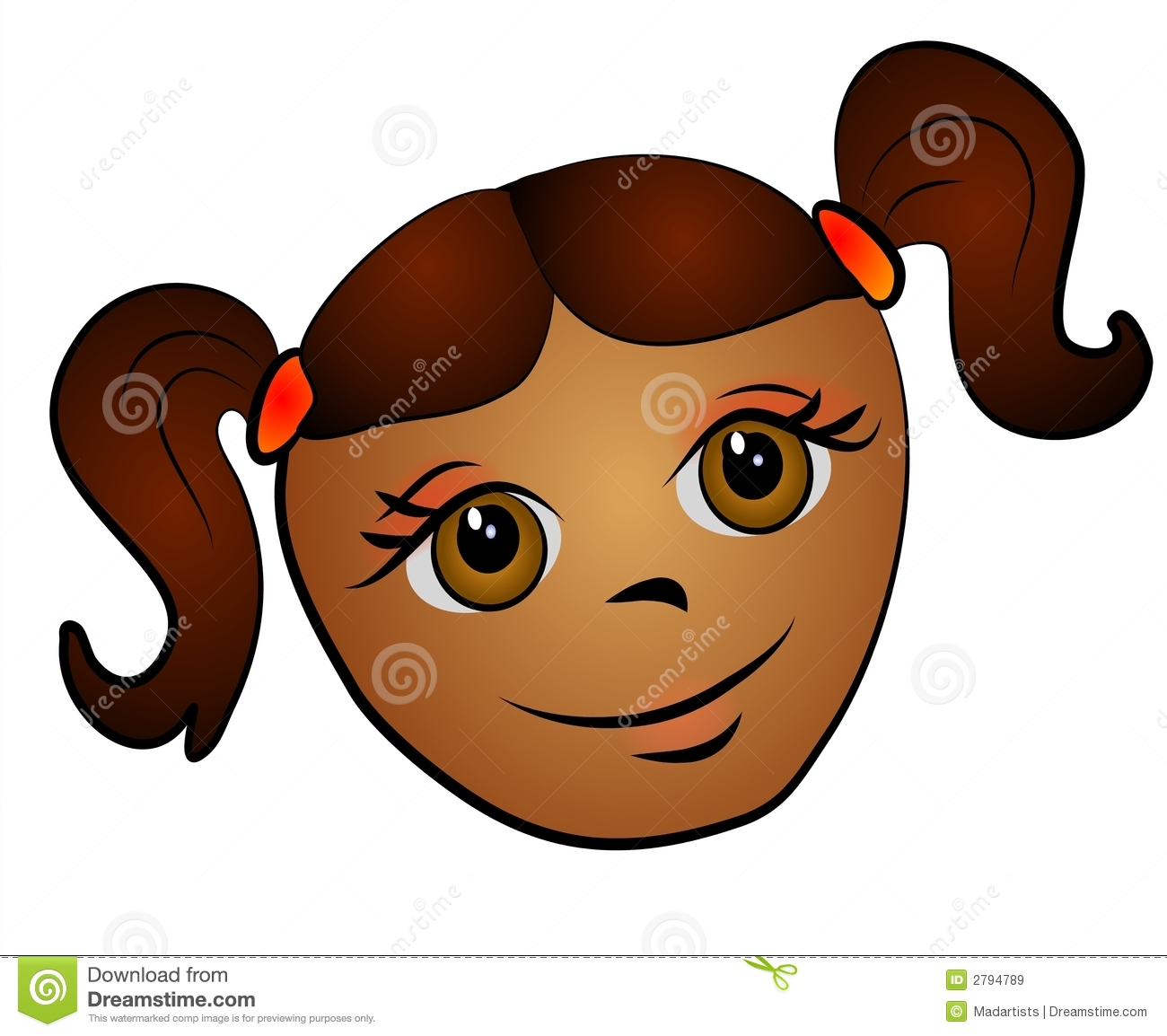 Girl with bag over head clipart.