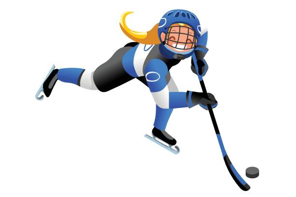 Best Girls Ice Hockey Illustrations, Royalty.