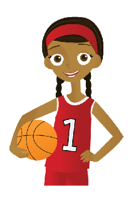 Basketball Girl Clipart.