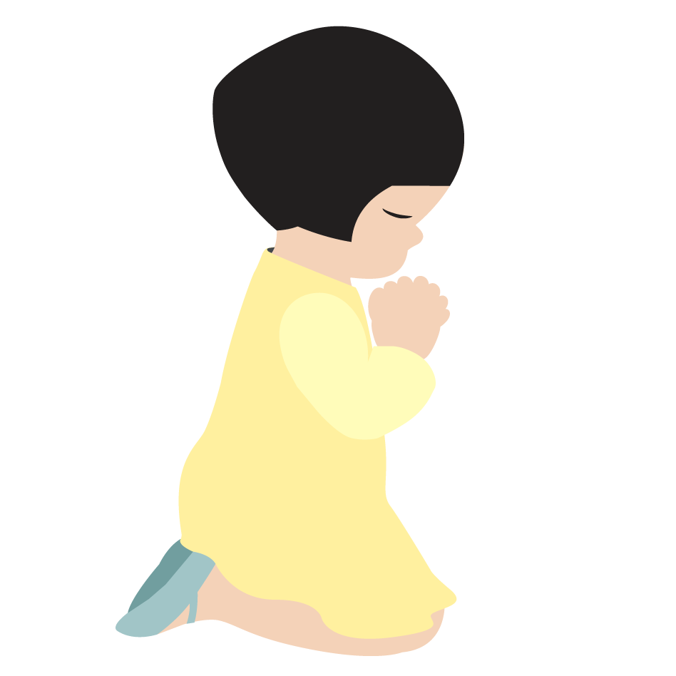 Pix For > Little Girl Praying Clipart.