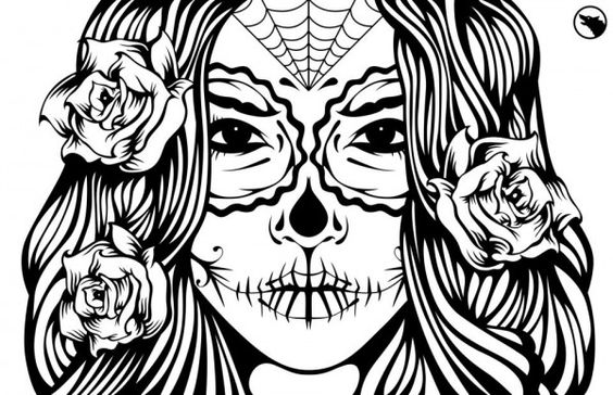 Download sugar skull clipart print - Clipground