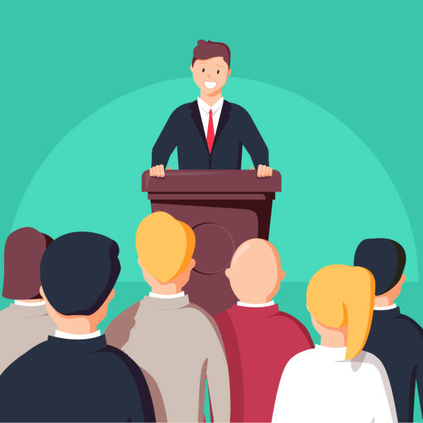 person giving a speech clipart