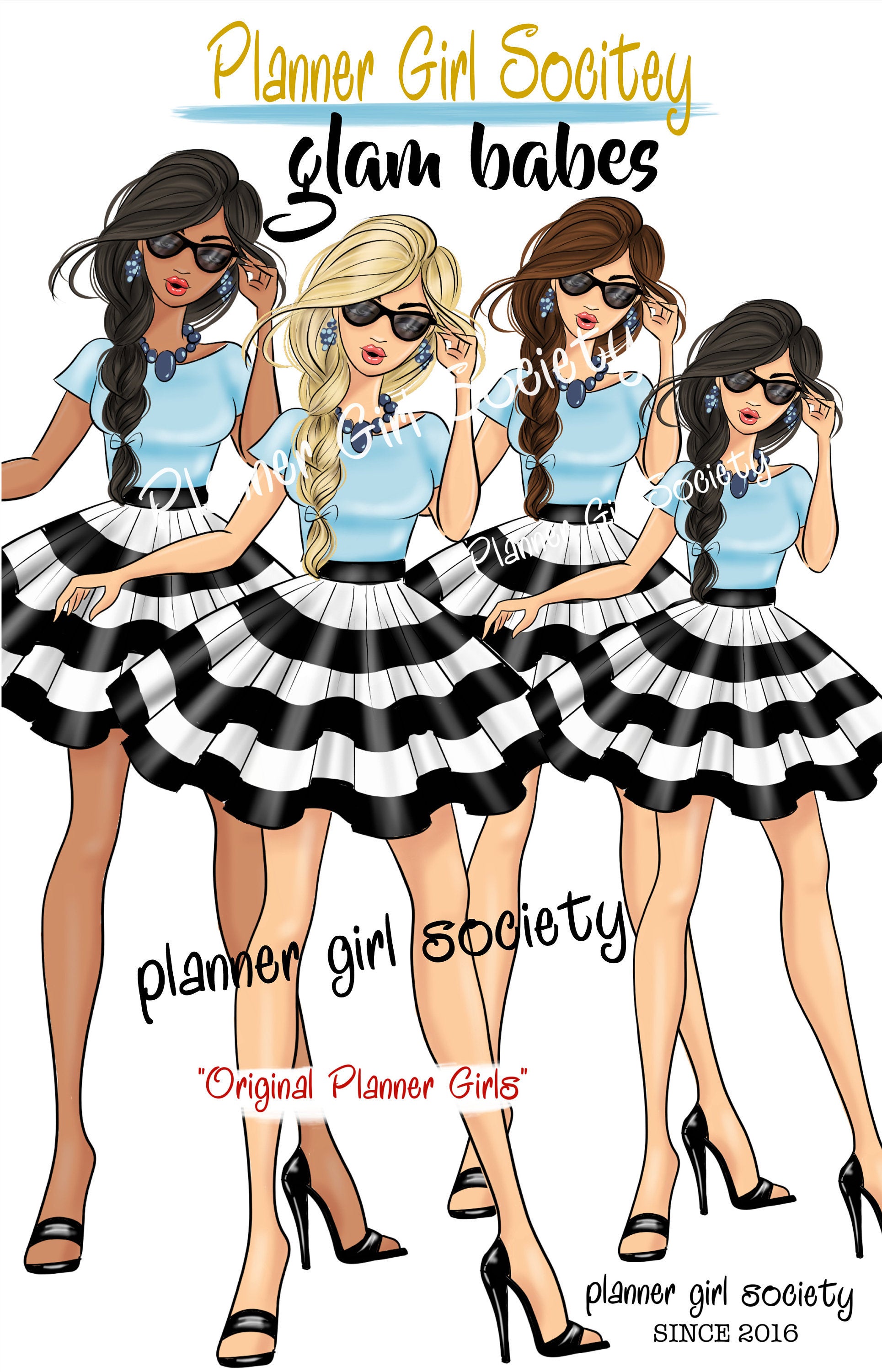 Planner Girl Clipart, Fashion Girl Clipart, Glam Girl Doll Clipart, Planner  Girls, Glam Girl Clipart, Printable Planner, Digital PNG Clipart.