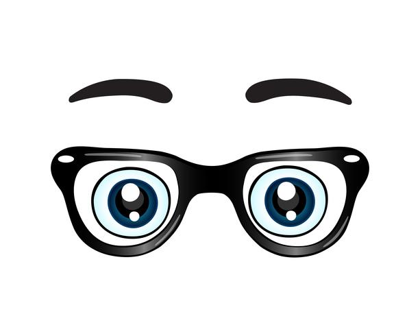 Glasses with eyes icon.
