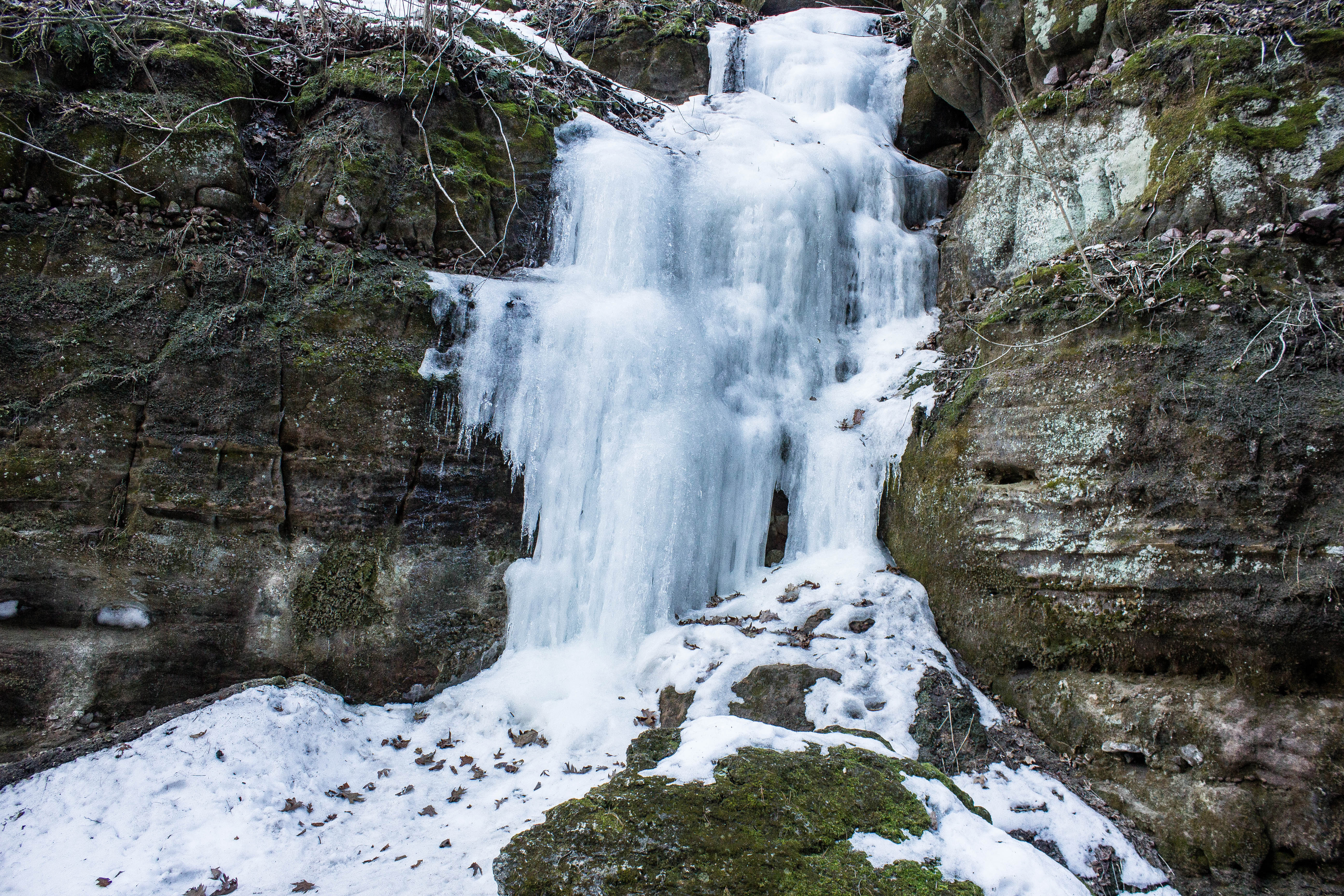 Frozen Waterfalls at Parfrey's Glen, Wisconsin.