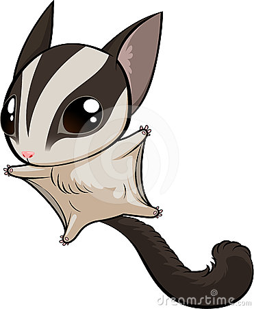 Sugar glider clip art.