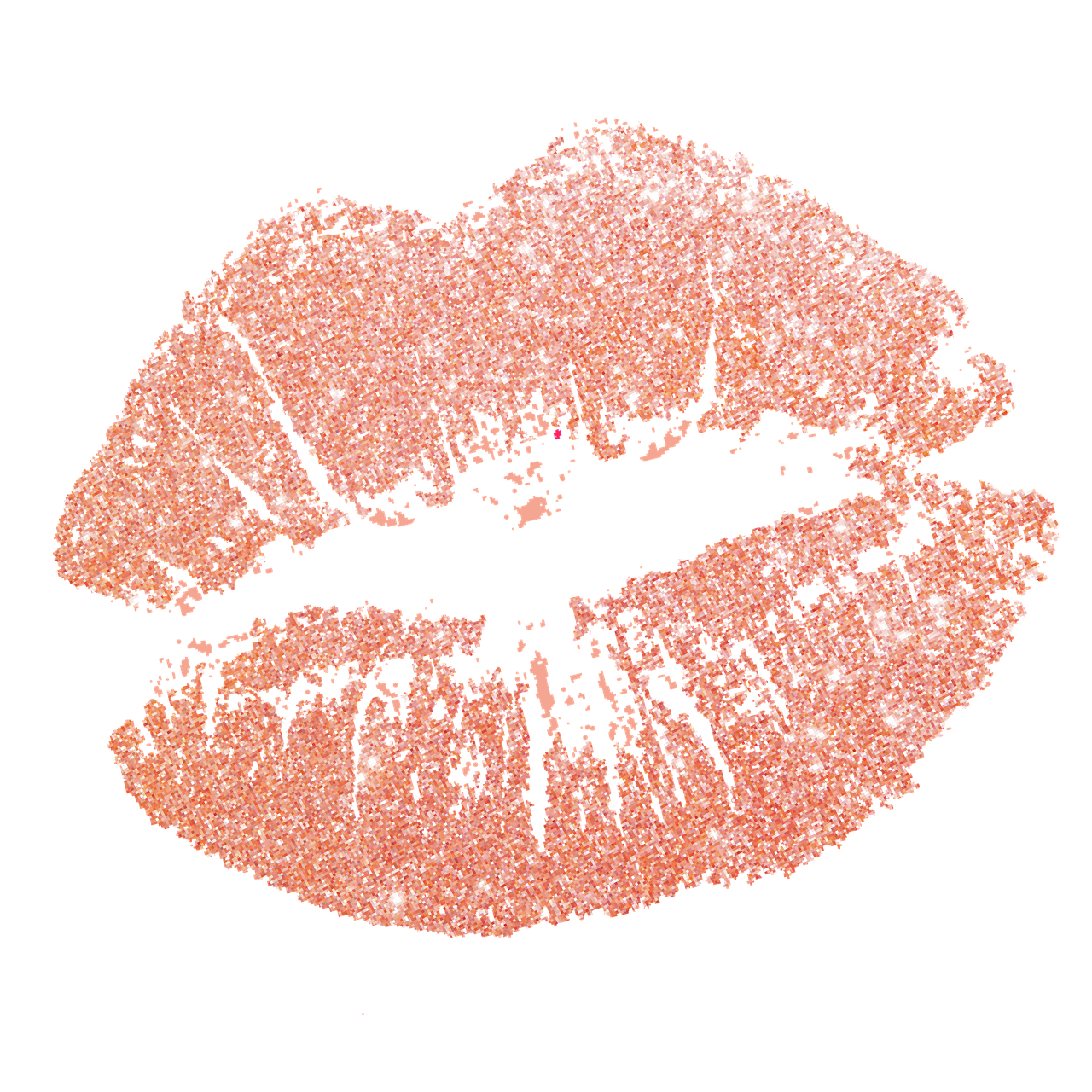 Rose Gold Glitter Glitter Lips PNG.
