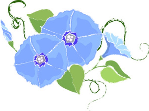 light blue flower clip art.