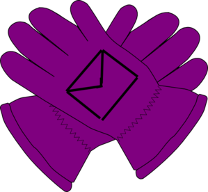 Purple Gloves Clipart.