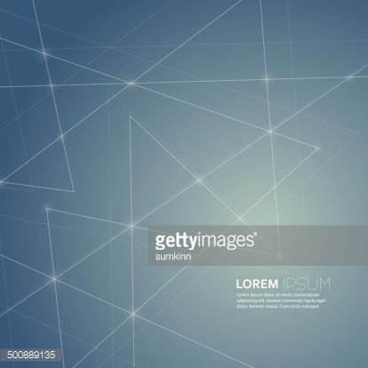 Blue abstract background with transparent mesh and glowing.