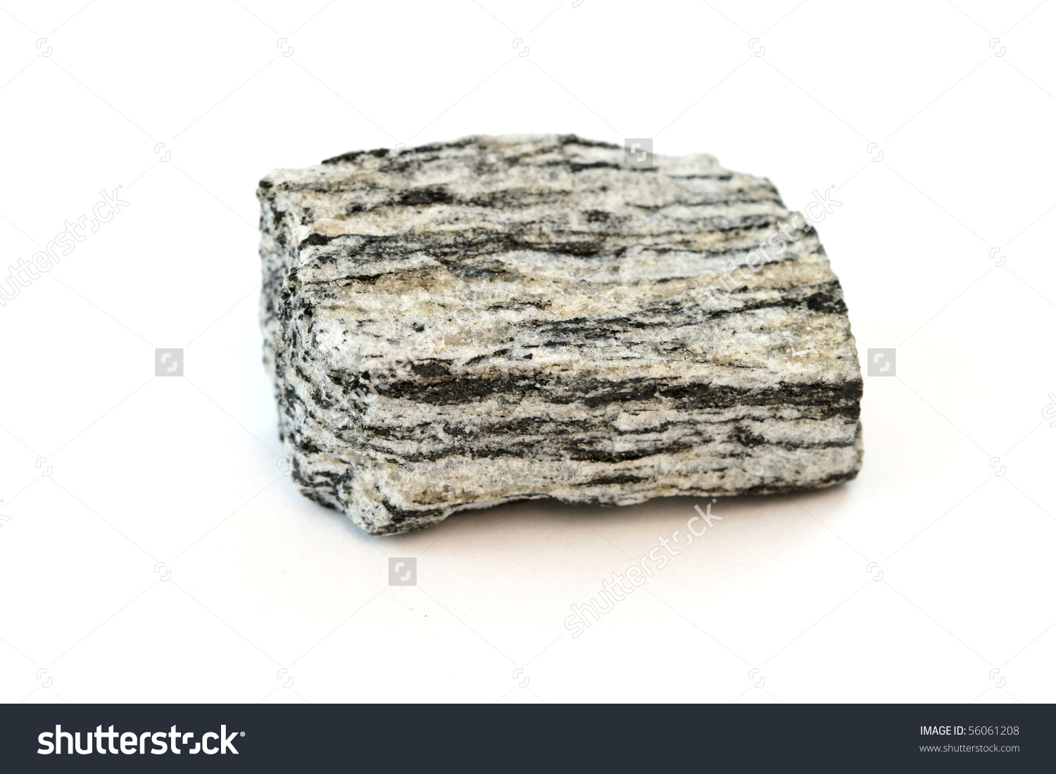 Isolated Sample Rock Gneiss Stock Photo 56061208.