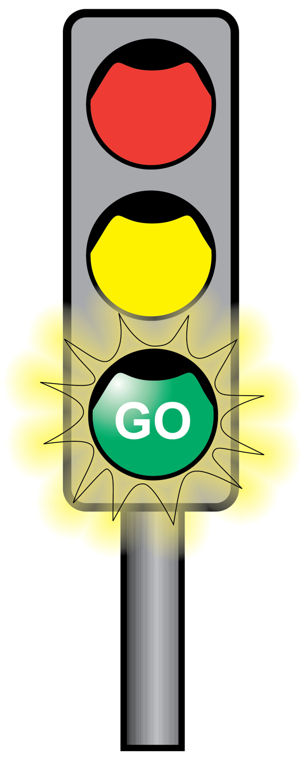 Stoplight Go Signal.