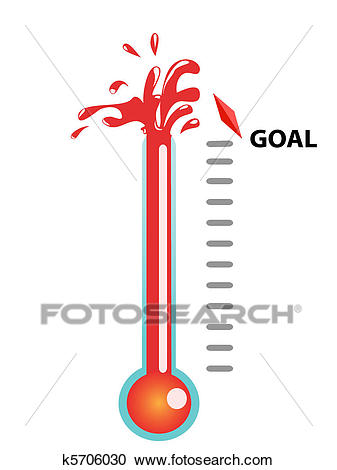 Goal thermometer Clipart.