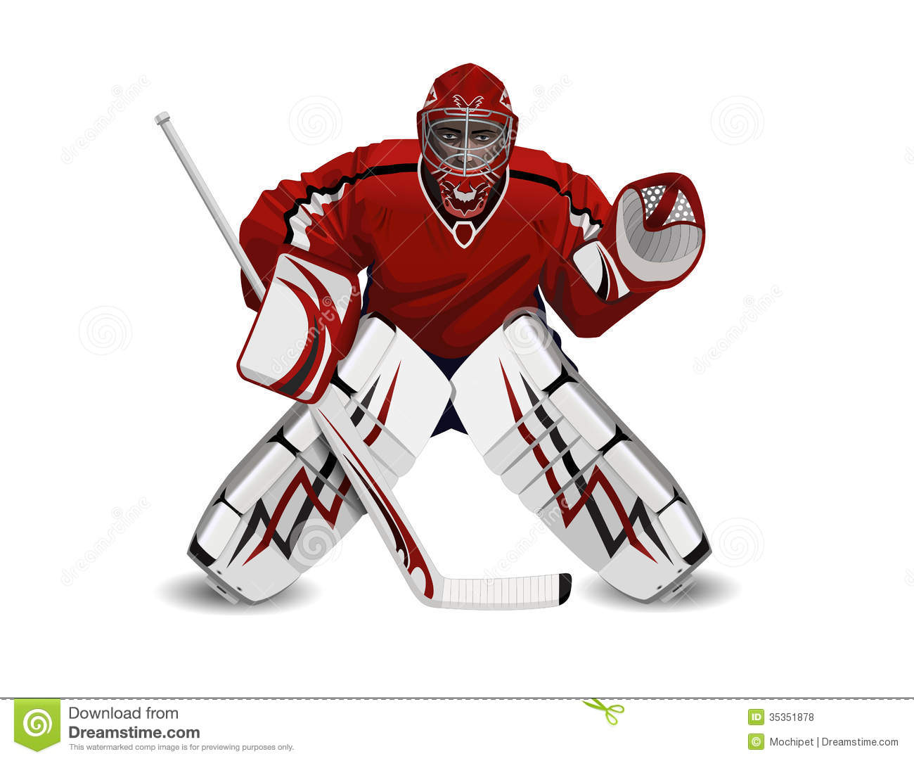 Hockey Goalie Clipart.