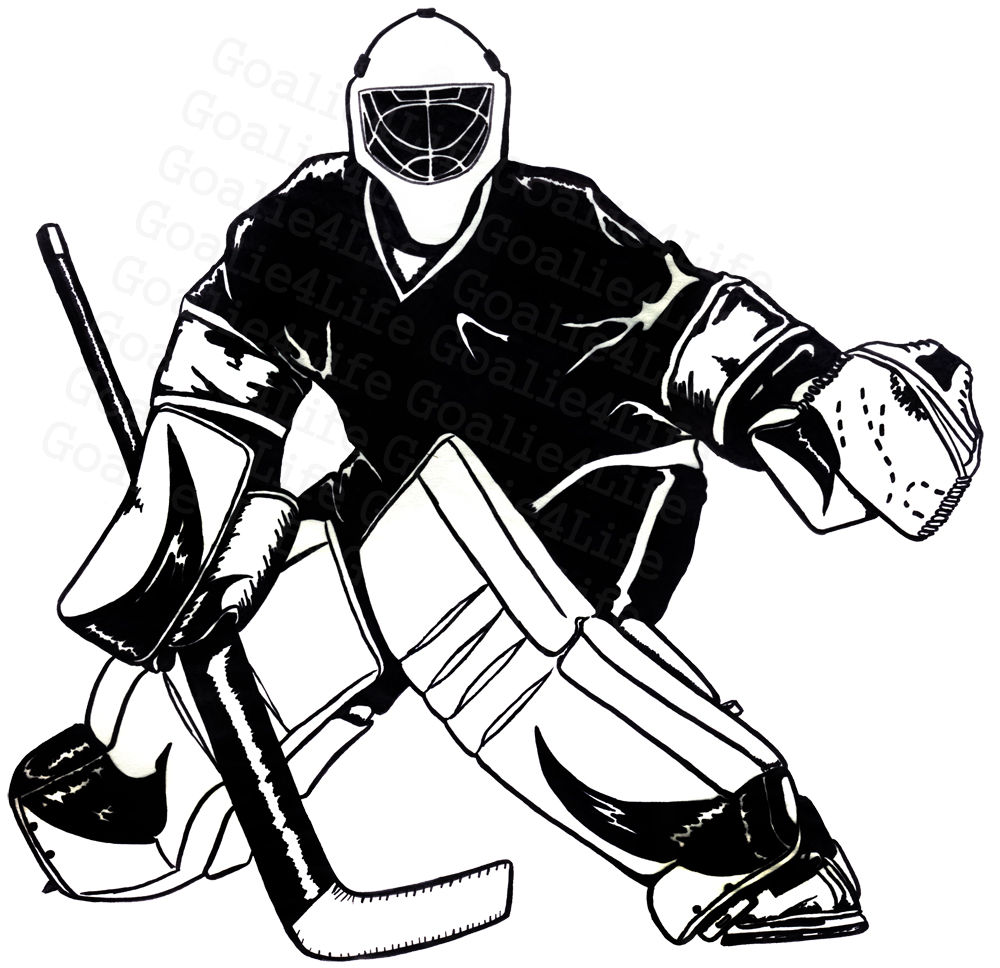 Hockey Goalie Clipart Black And White.