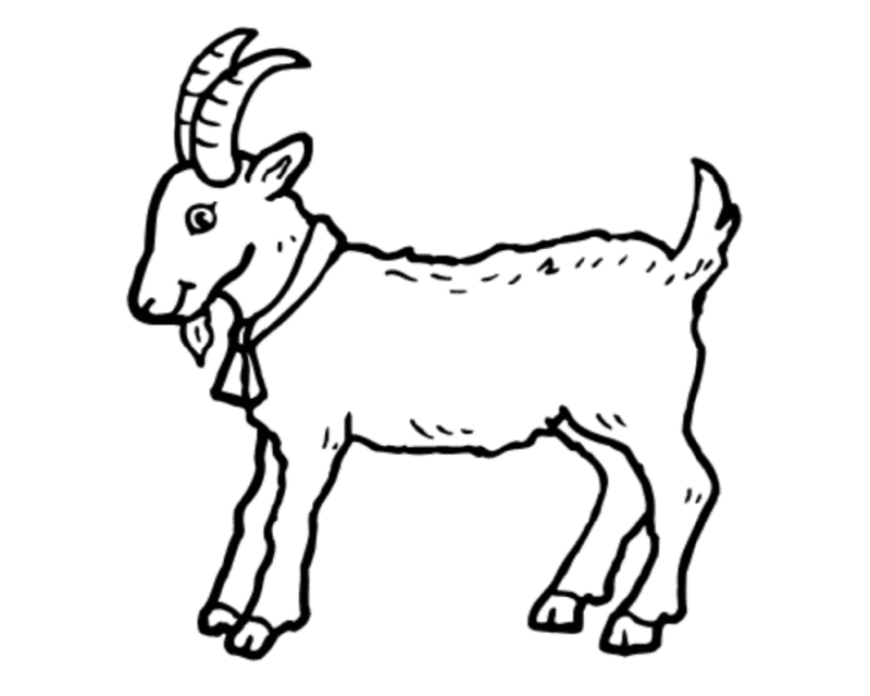 Clipart of goat black and white » Clipart Portal.