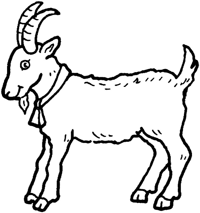Goat Coloring Sheet.