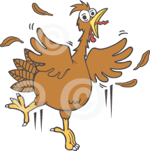Cartoon Thanksgiving Turkey Clip Art Character.