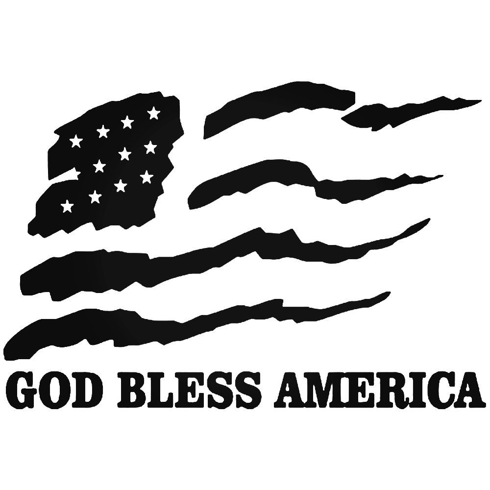 God Bless America Usa Flag Sticker BallzBeatz . com.